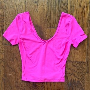 lululemon Pink Short Sleeve Align Tee